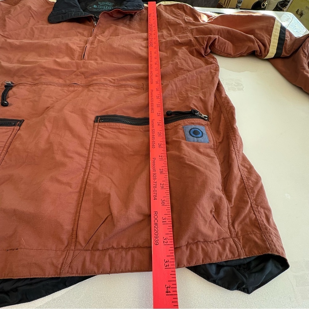Vintage BURTON Biolite Men’s Pull Over Jacket Half-Zip Rust Size XL Mesh Lining - Picture 15 of 16
